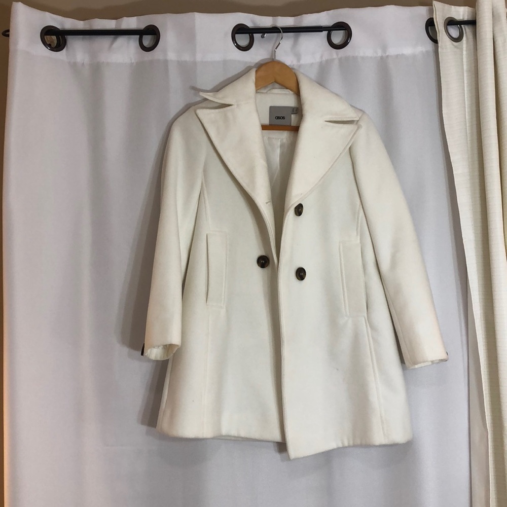 ASOS Off-White Peacoat